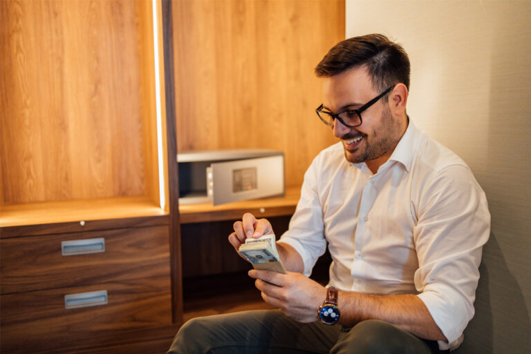 Man utilizing risk mitigation strategy